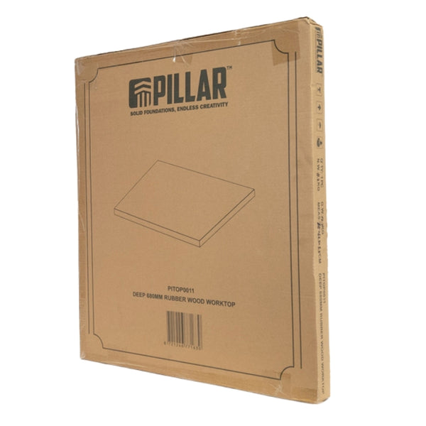 Pillar Werkblad Rubberhout 680 mm – Diep Werkblad 38 mm