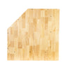 Pillar Hoekwerkblad Rubberhout 860x860 mm – Diep Werkblad 38 mm