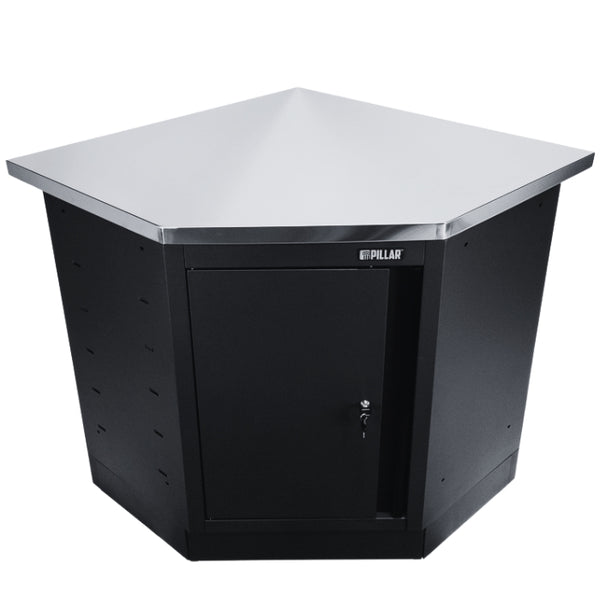 Pillar RVS Hoekwerkblad 860x860 mm – Diep Werkblad 38 mm