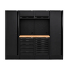 Pillar Modulaire Werkplaatsinrichting met 2 Hoge Kasten en Hardhouten Werkblad | Midnight Black