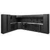 Pillar Complete Werkplaatsinrichting Hoekopstelling met RVS Werkblad | Midnight Black