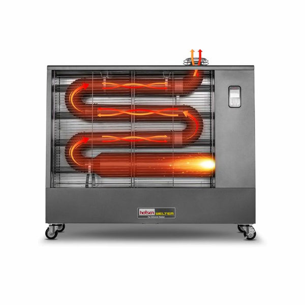 WELTEM WHO-250F Diesel Infraroodstraler 29 kW – Industriële Werkplaatsverwarming tot 4.680 m³