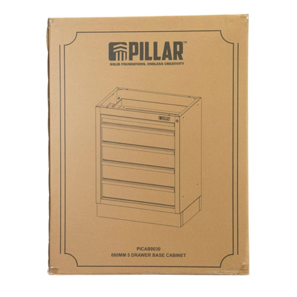 Pillar Ladekast 680 mm – 5 Laden – Werkplaatskast