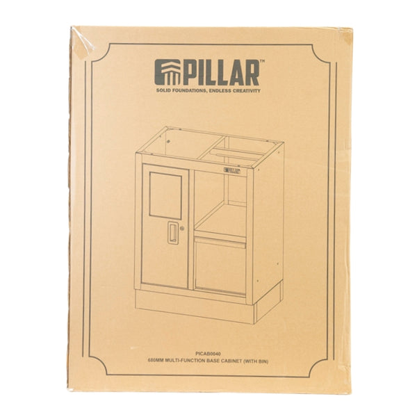 Pillar Multifunctionele Werkplaatskast 680 mm – Lade, Opbergruimte & Afvalvak