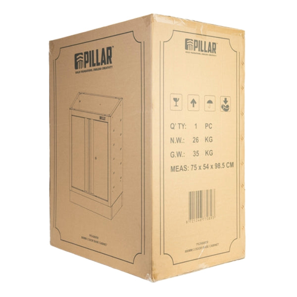 Pillar 2-Deurs Werkplaatskast 680 mm – Met Legbord