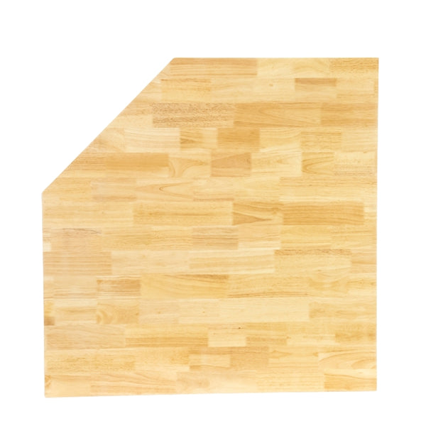 Pillar Hoekwerkblad Rubberhout 860x860 mm – Diep Werkblad 38 mm